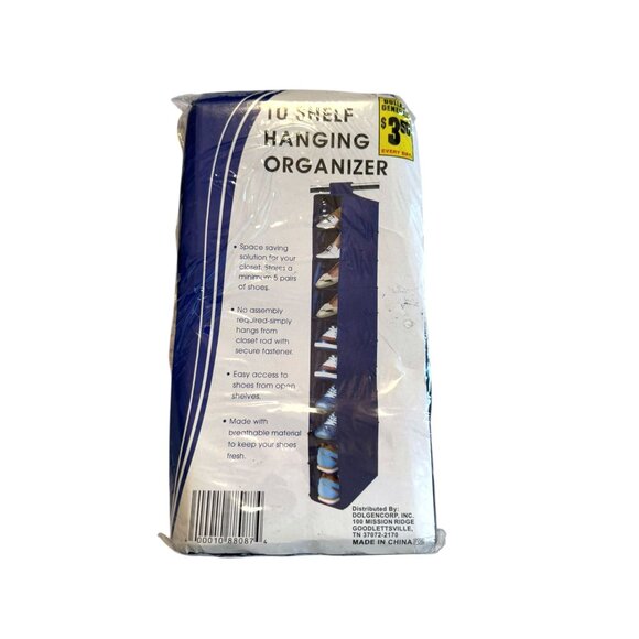 10 Shelf Hanging Organizer Space-Saving Shoe Storage System - Picture 1 of 5